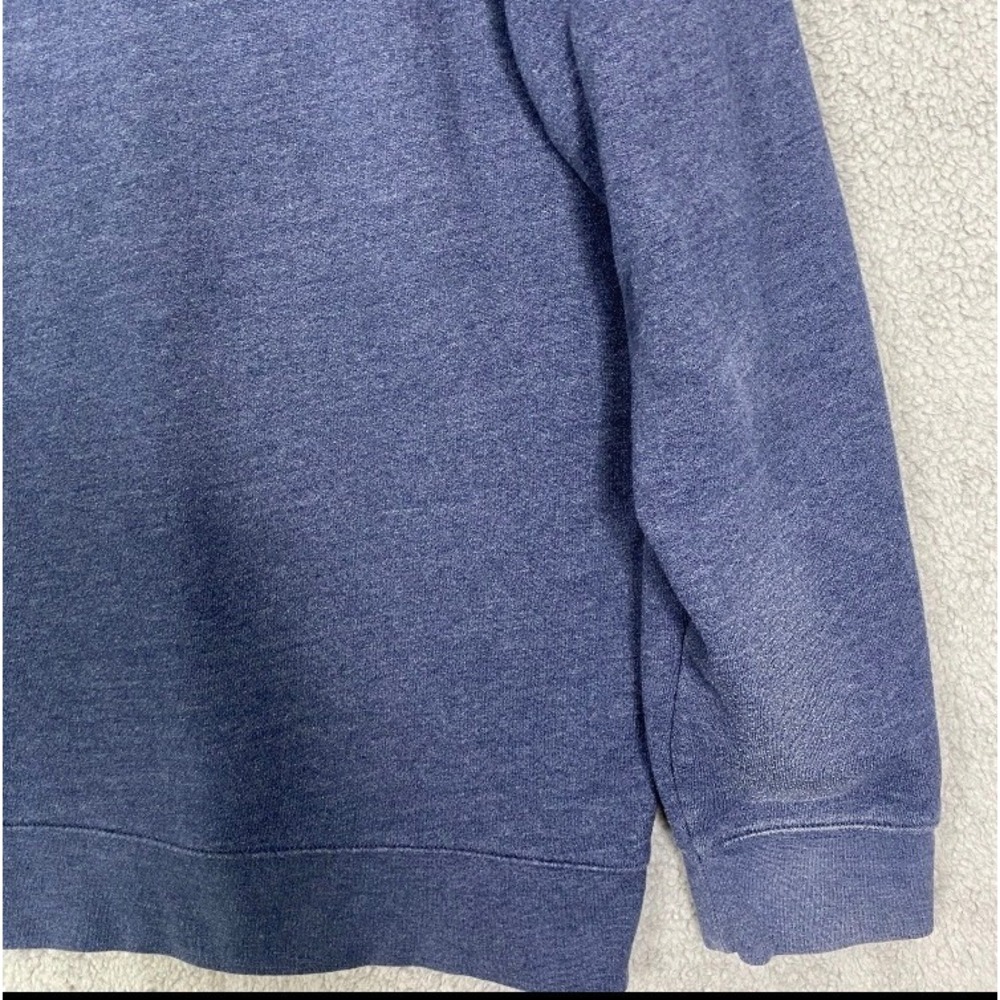 Croft & Barrow Sweatshirt Men XL Heather Blue Collared 1/4 Zip Pullover Cotton - Picture 12 of 13